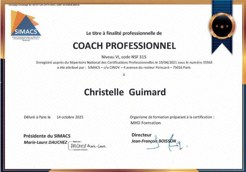 photo diplome Christelle GUIMARD