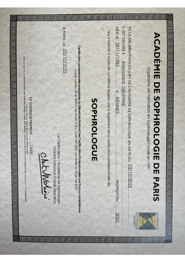 photo diplome Alexandra Delépine