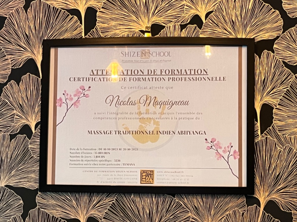 photo diplome Passage Zen