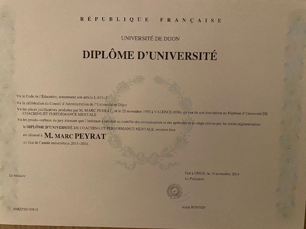 photo diplome Marc PEYRAT