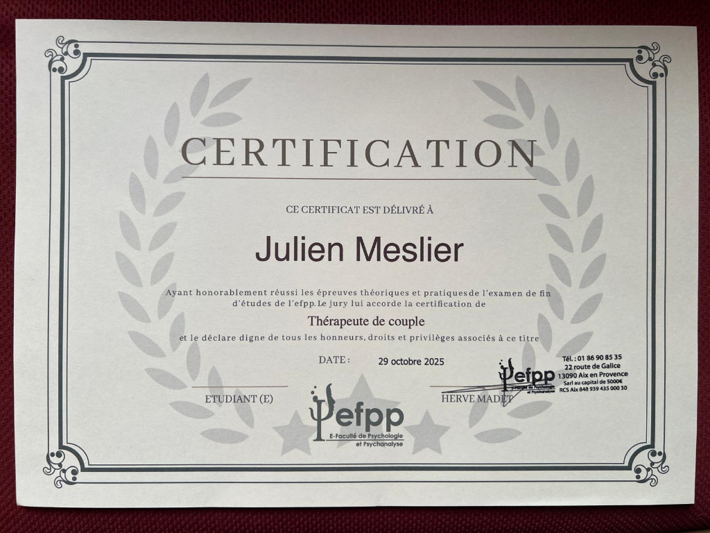 photo diplome Meslier Julien