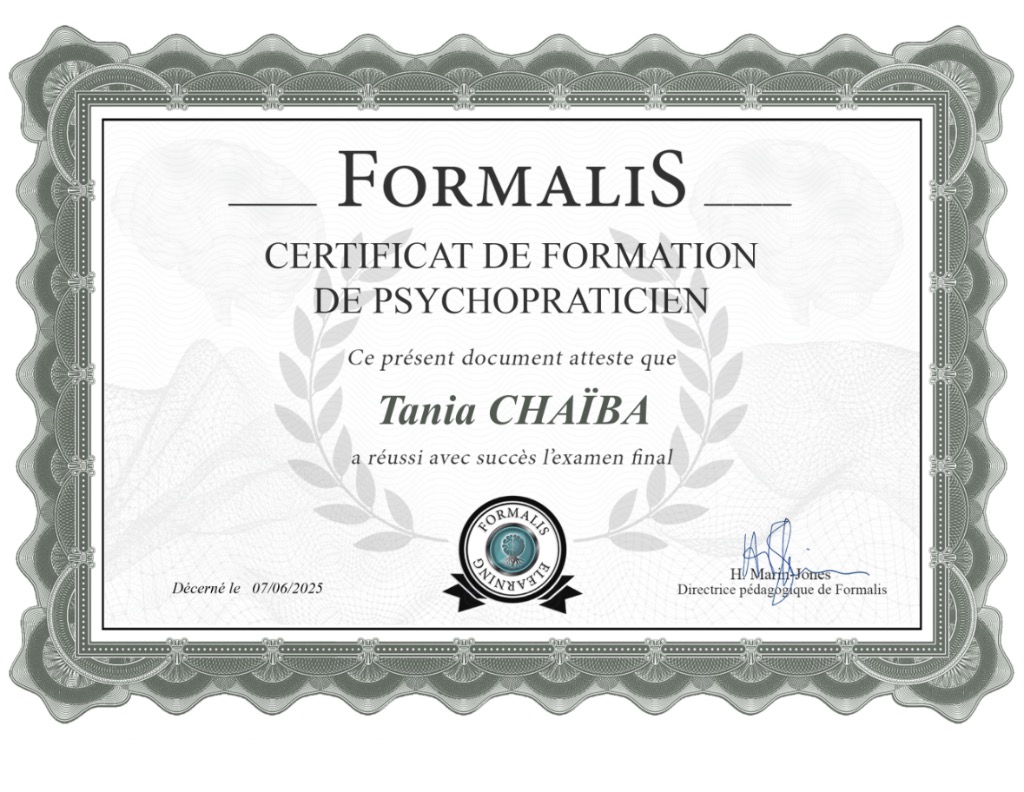 photo diplome Chaïba Tania