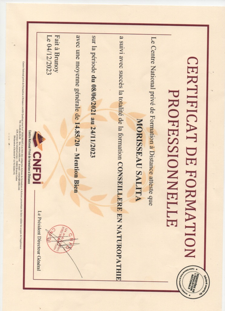 photo diplome Lytass bienetre