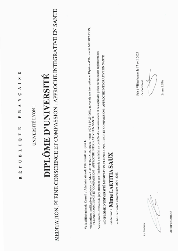 photo diplome Laetitia Castera-Garly