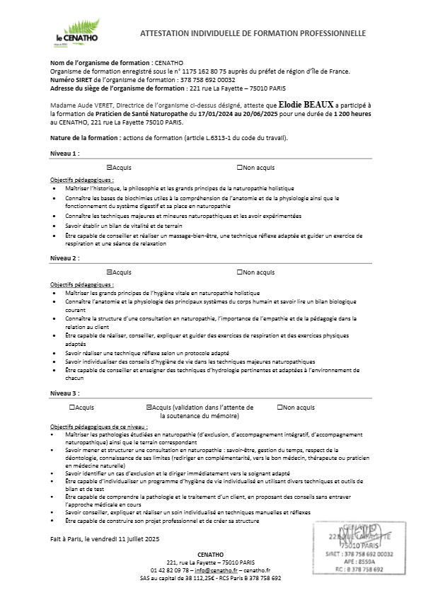 photo diplome Elonaturo