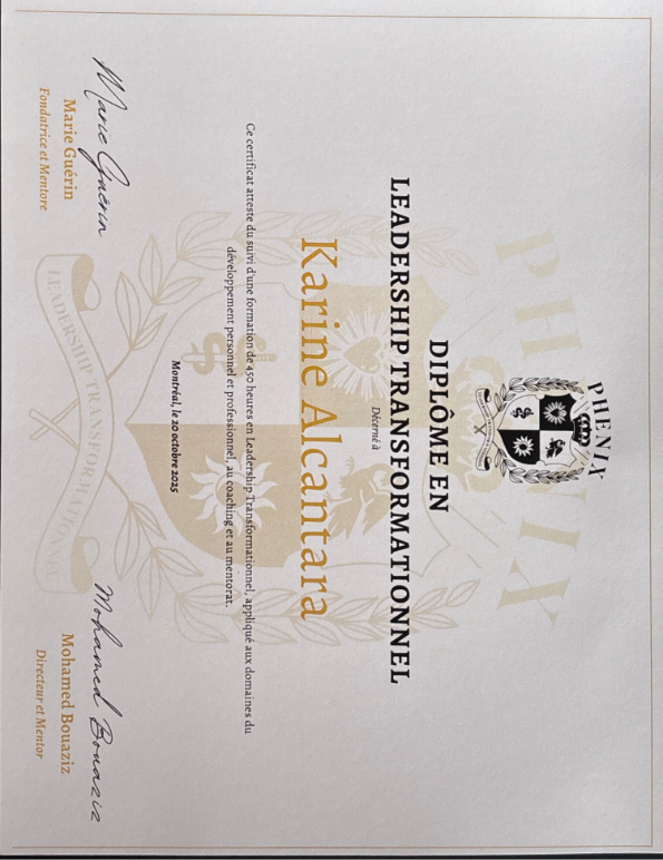 photo diplome Karine Alcantara