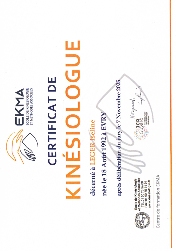 photo diplome Iseline LEGER