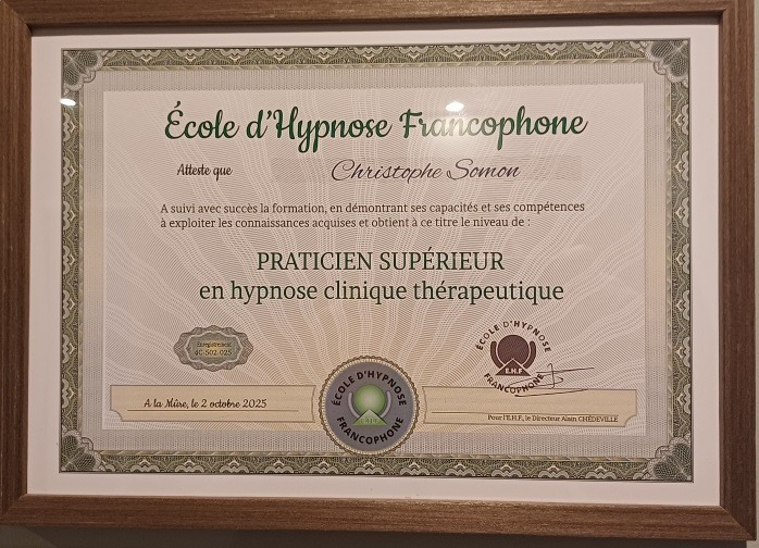 photo diplome Christophe somon