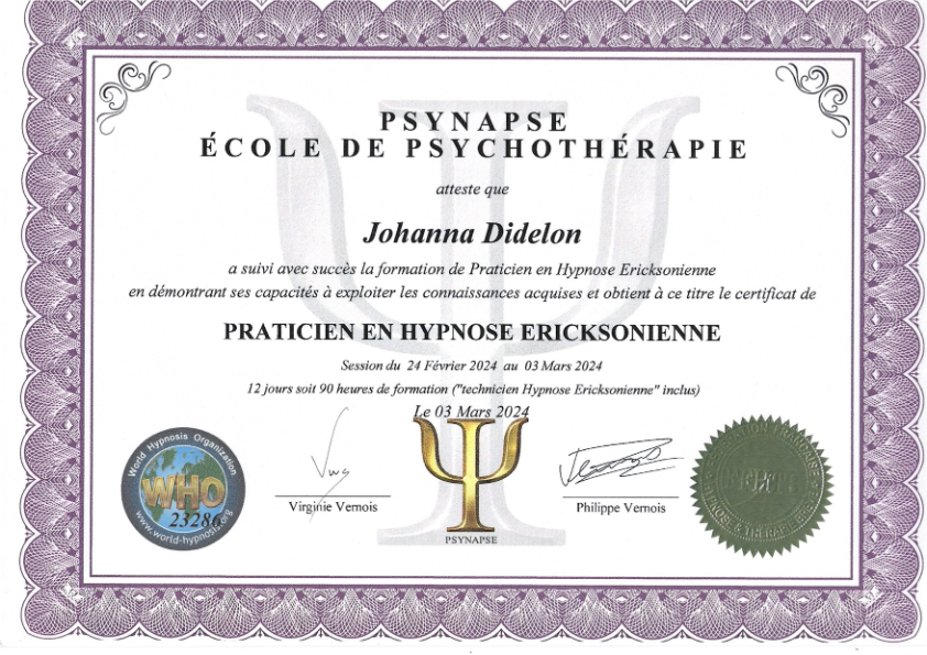 photo diplome DIDELON Johanna