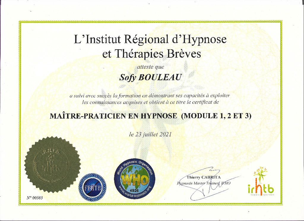 photo diplome Sophie Bouleau 