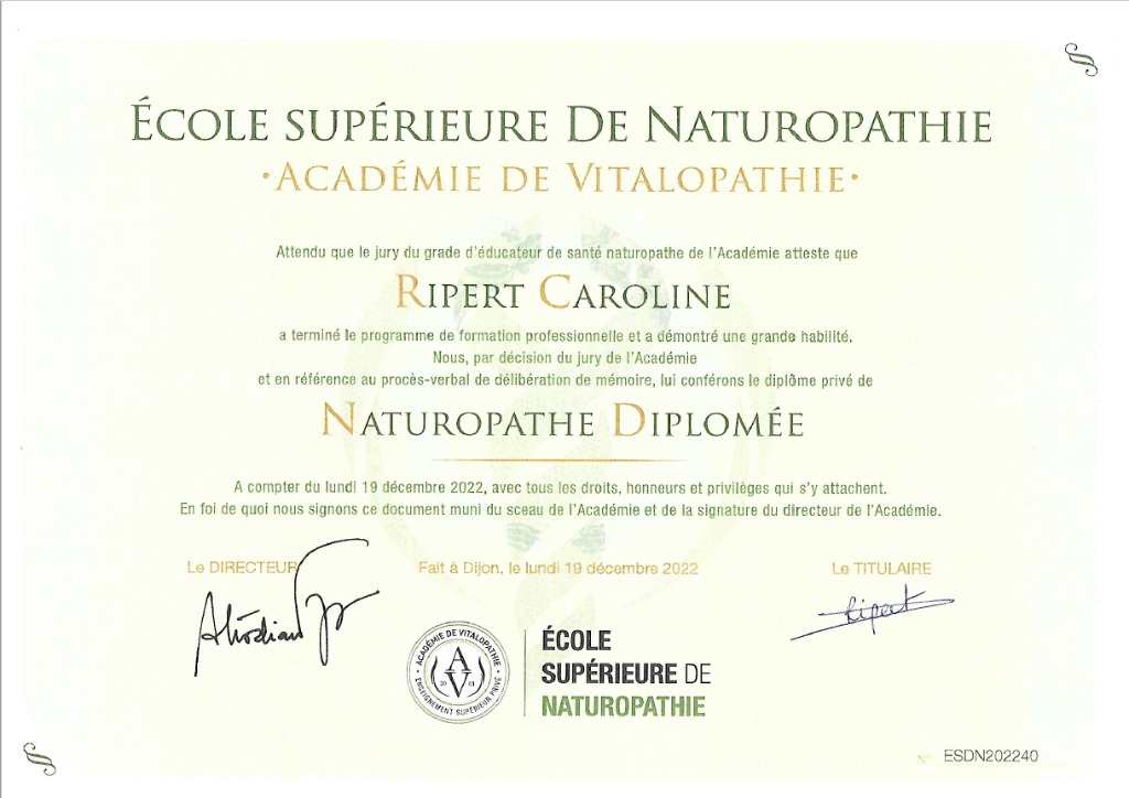 photo diplome Caroline RIPERT
