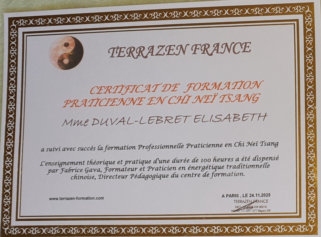 photo diplome Elisabeth DUVAL-LEBRET