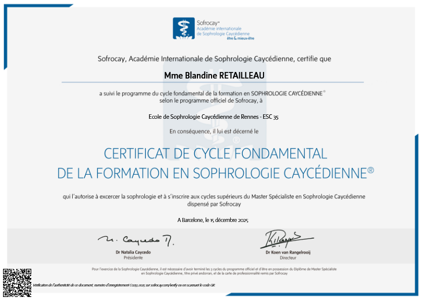 photo diplome Blandine RETAILLEAU
