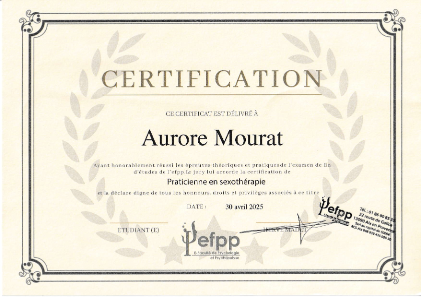photo diplome Aurore MOURAT