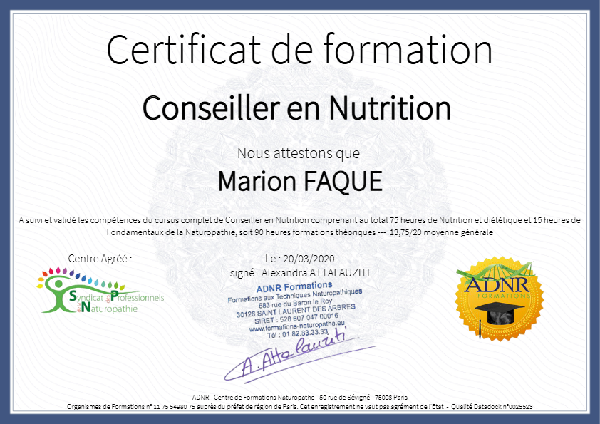 photo diplome Marion