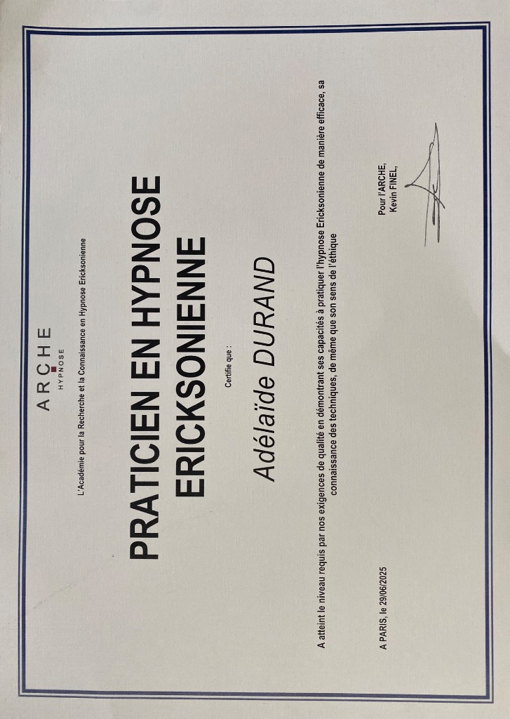 photo diplome Adélaïde Durand