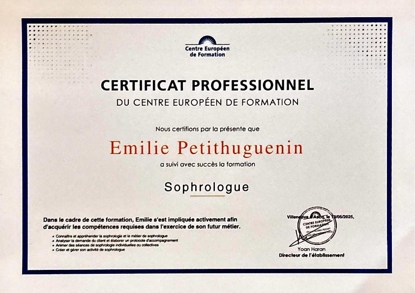 photo diplome Emilie petit