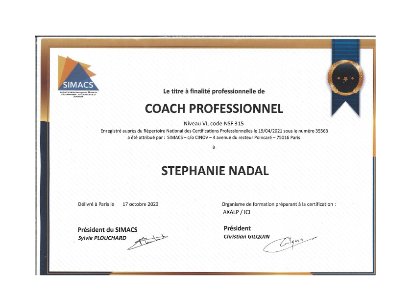 photo diplome Stéphanie NADAL