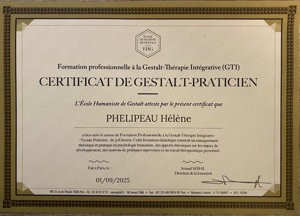 photo diplome Phelipeau Hélène