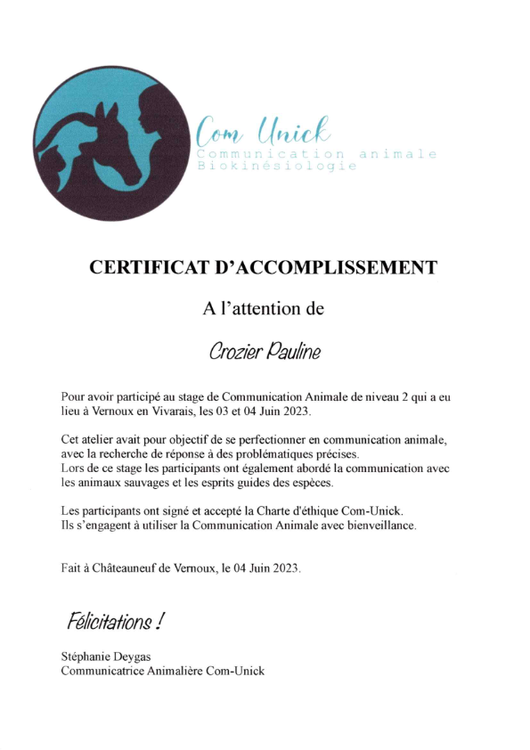 photo diplome Pauline CROZIER