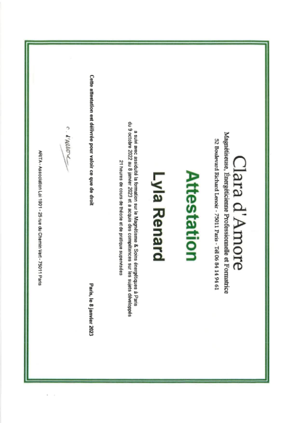 photo diplome Lyla Renard