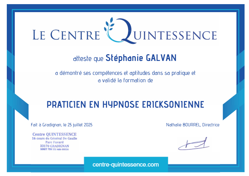 photo diplome Stéphanie Galvan