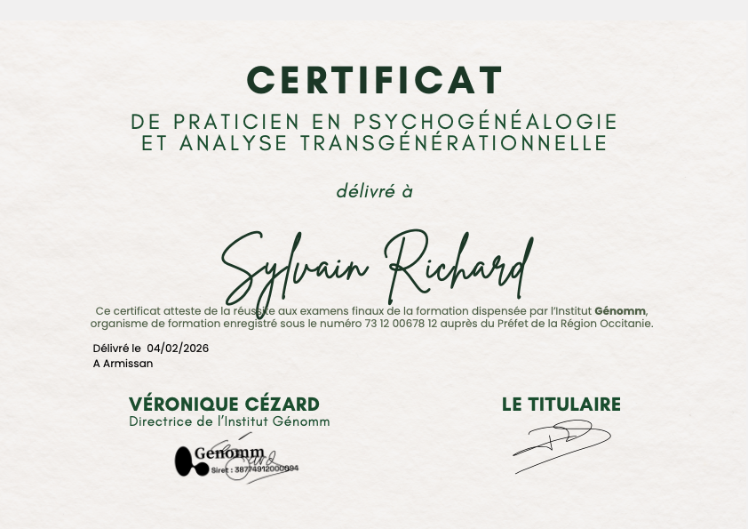 photo diplome Sylvain RICHARD