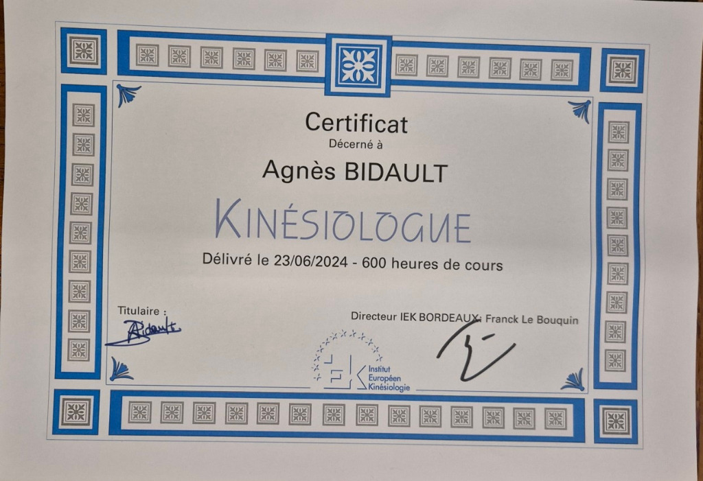 photo diplome Bidault Agnes