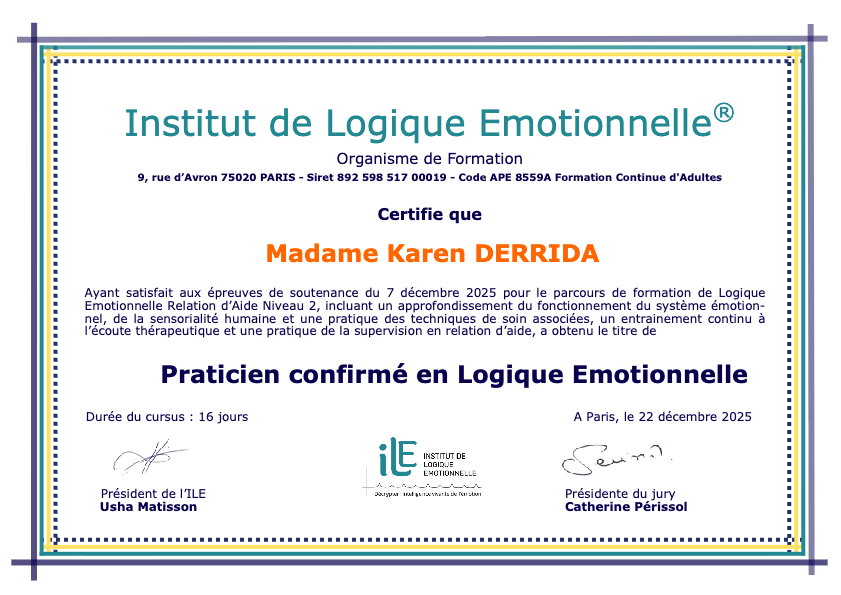 photo diplome Karen Dymant Derrida