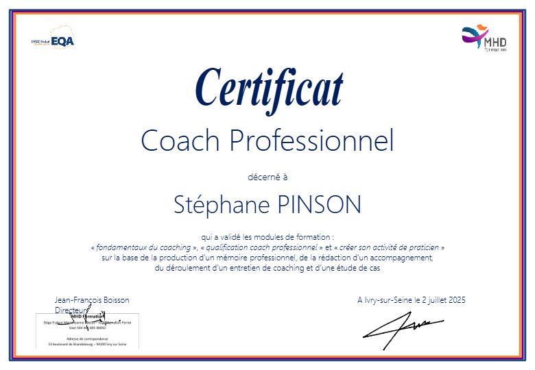 photo diplome Stéphane Pinson