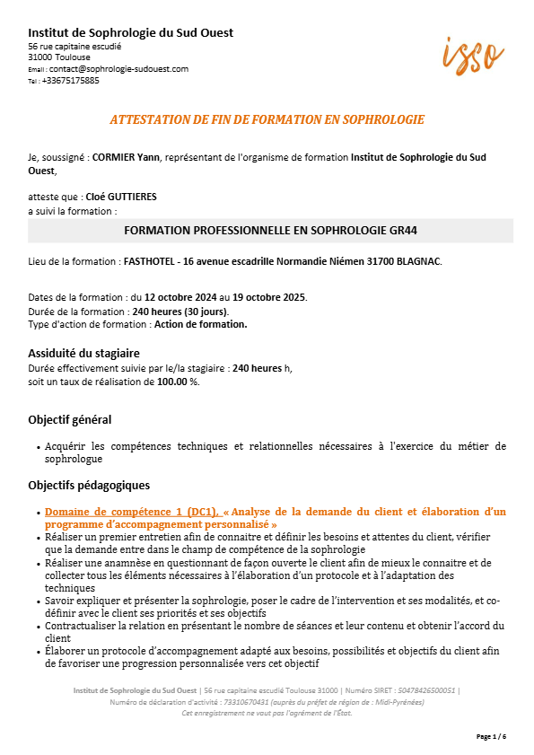 photo diplome Sophrodiet