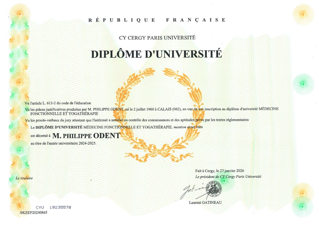 photo diplome Active Yoga