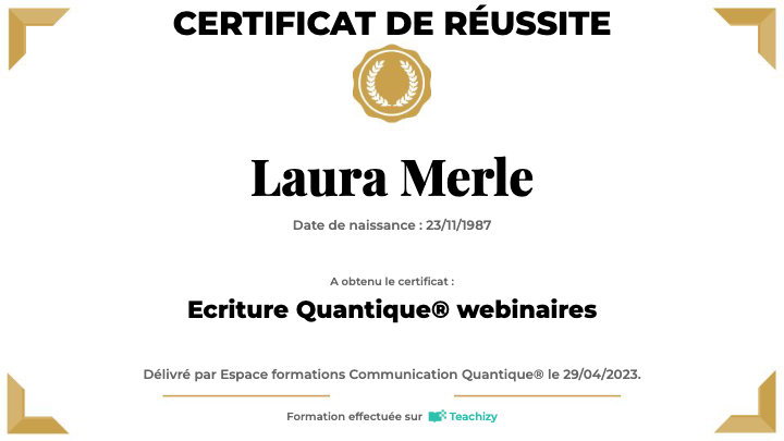photo diplome Soin Quantique