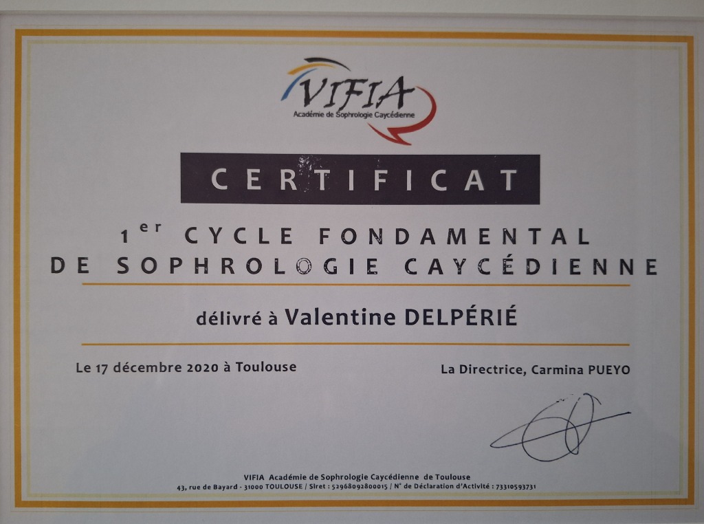 photo diplome Valentine DELPERIE