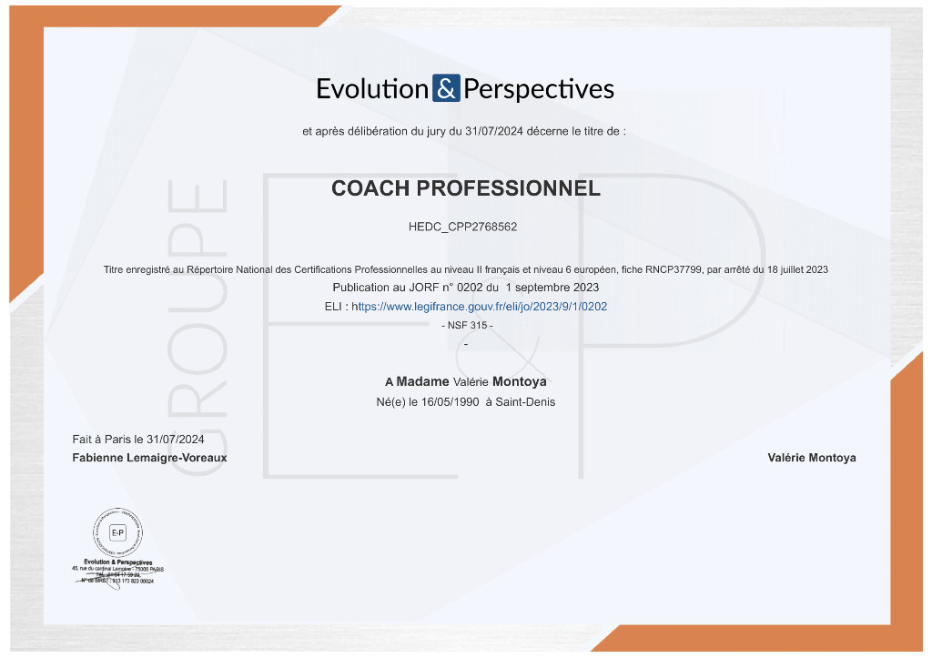 photo diplome Valérie Montoya