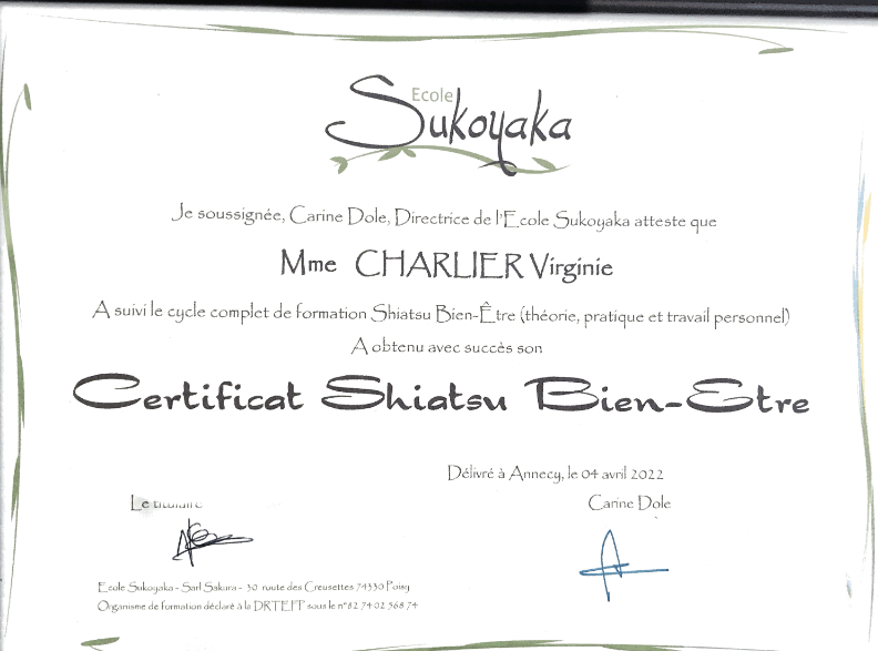 photo diplome Virginie CHARLIER 