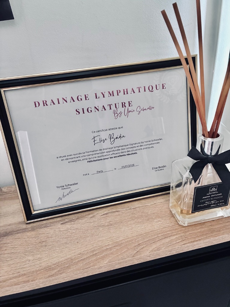 photo diplome Zenitude massage 