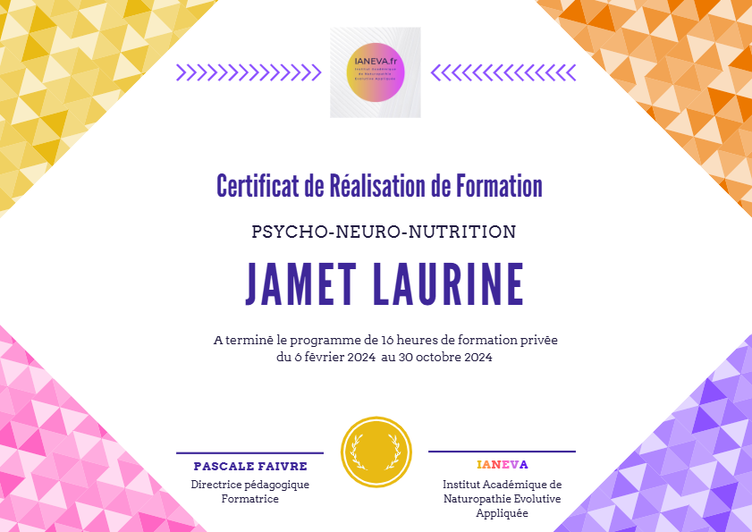 photo diplome Ei NaturOfit 