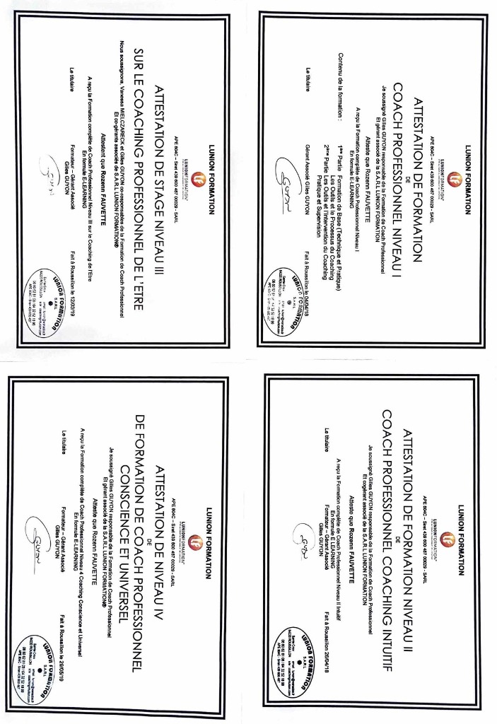 photo diplome ROZ ZEN HARMONIE