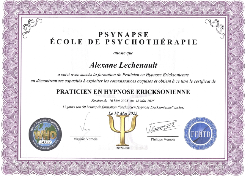 photo diplome Alexane Lechenault