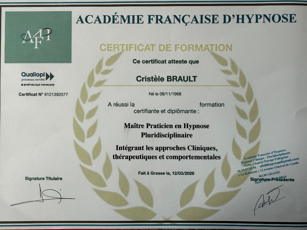 photo diplome Cristèle BRAULT