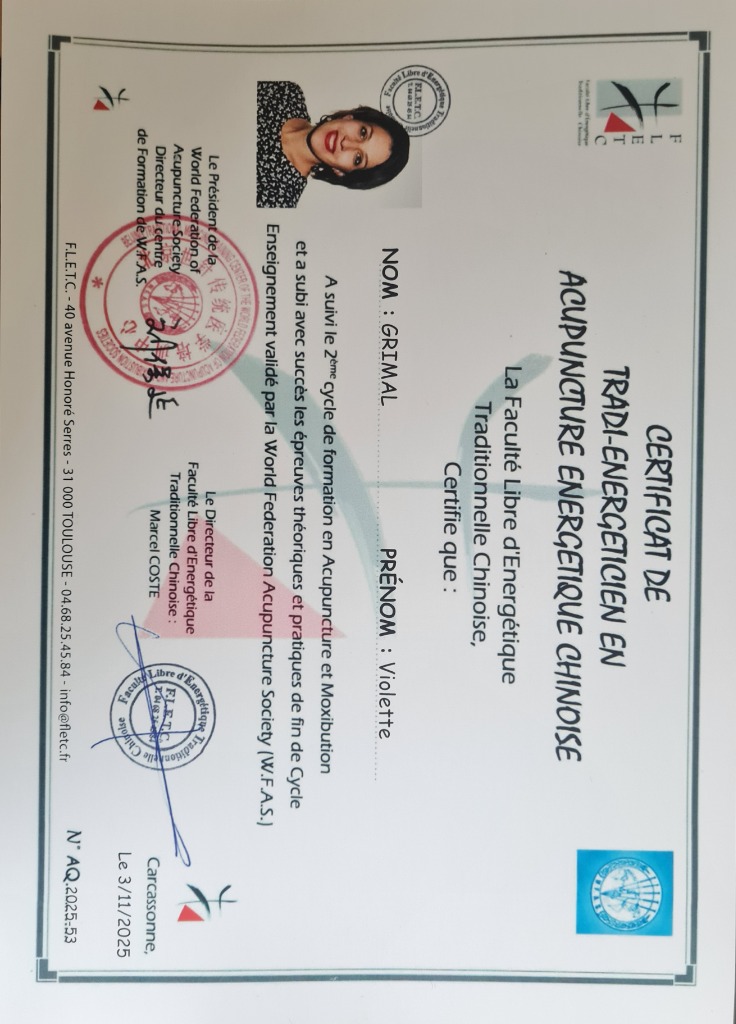 photo diplome VIOLETTE GRIMAL