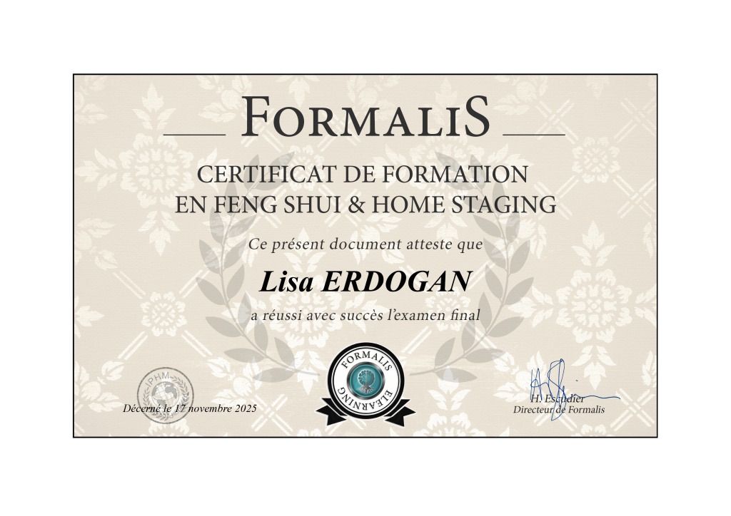 photo diplome Lotus Harmonie Feng shui