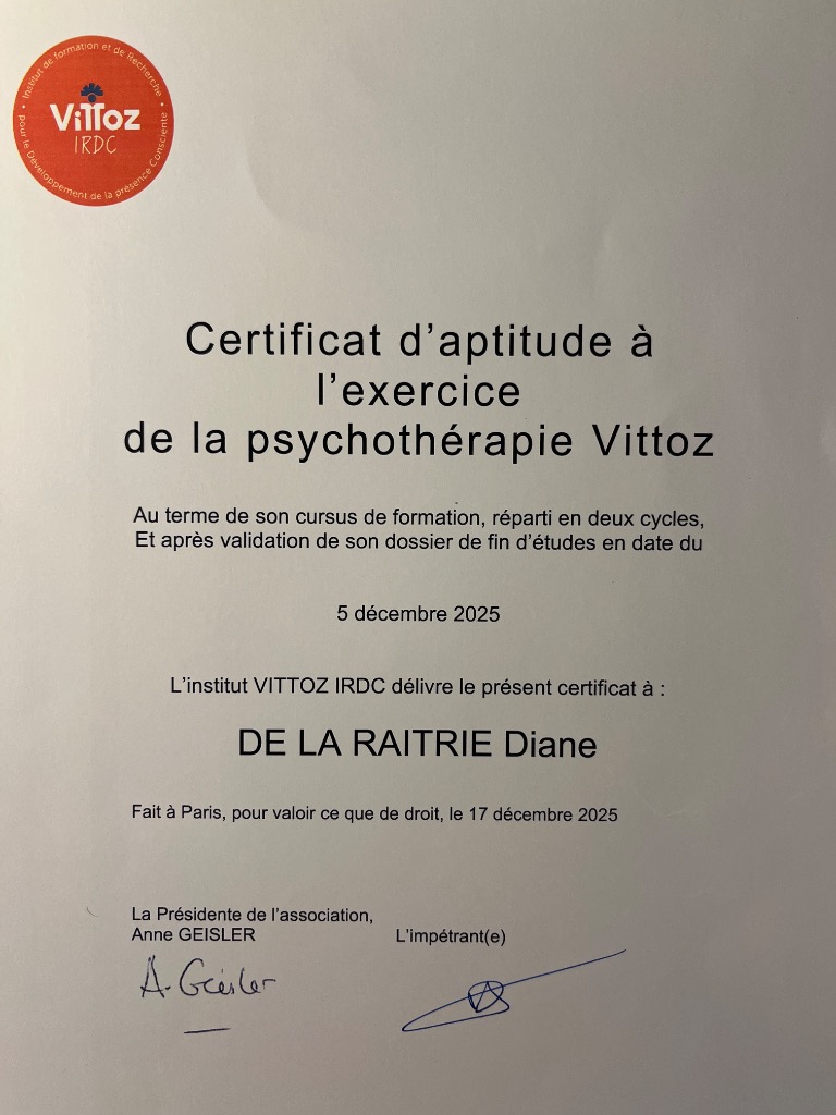 photo diplome Diane de la raitrie