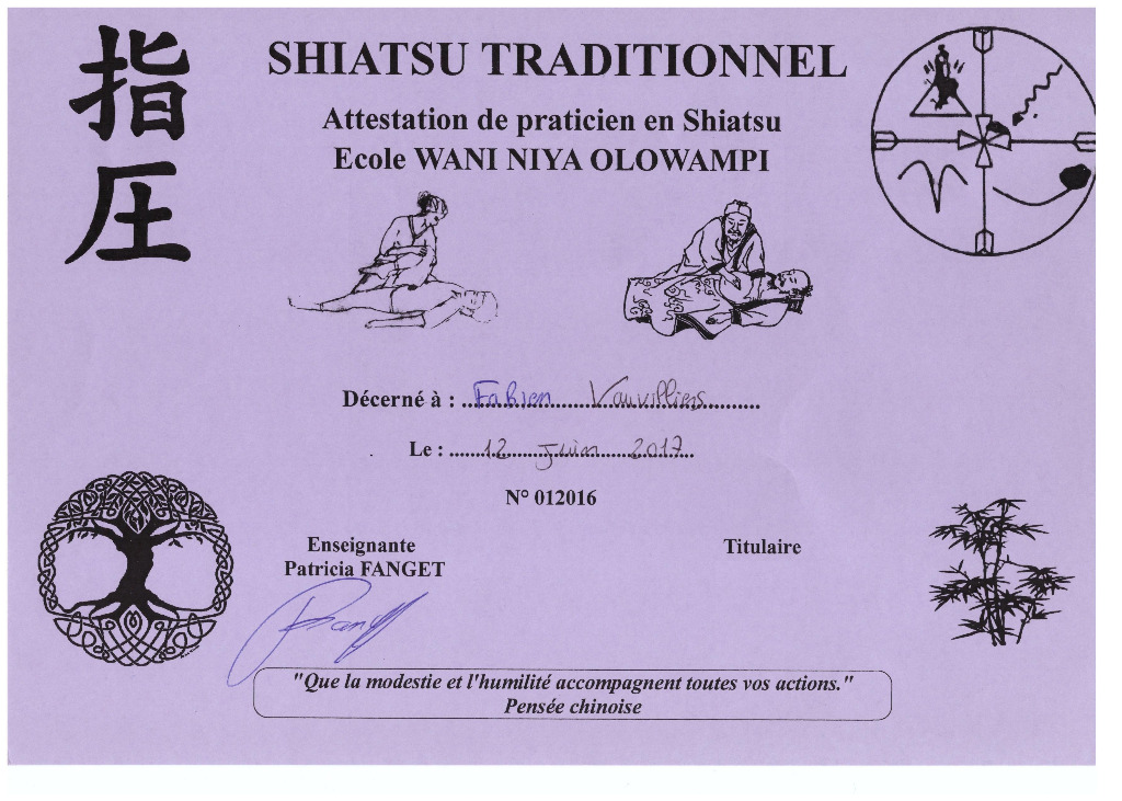 photo diplome La voie du cœur - Fabien Vauvilliers EI