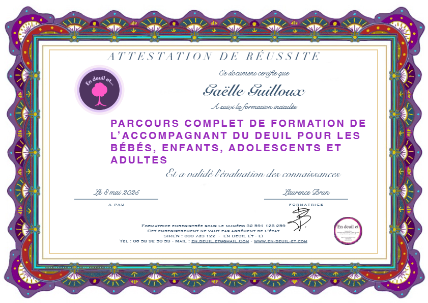 photo diplome Gaëlle Guilloux