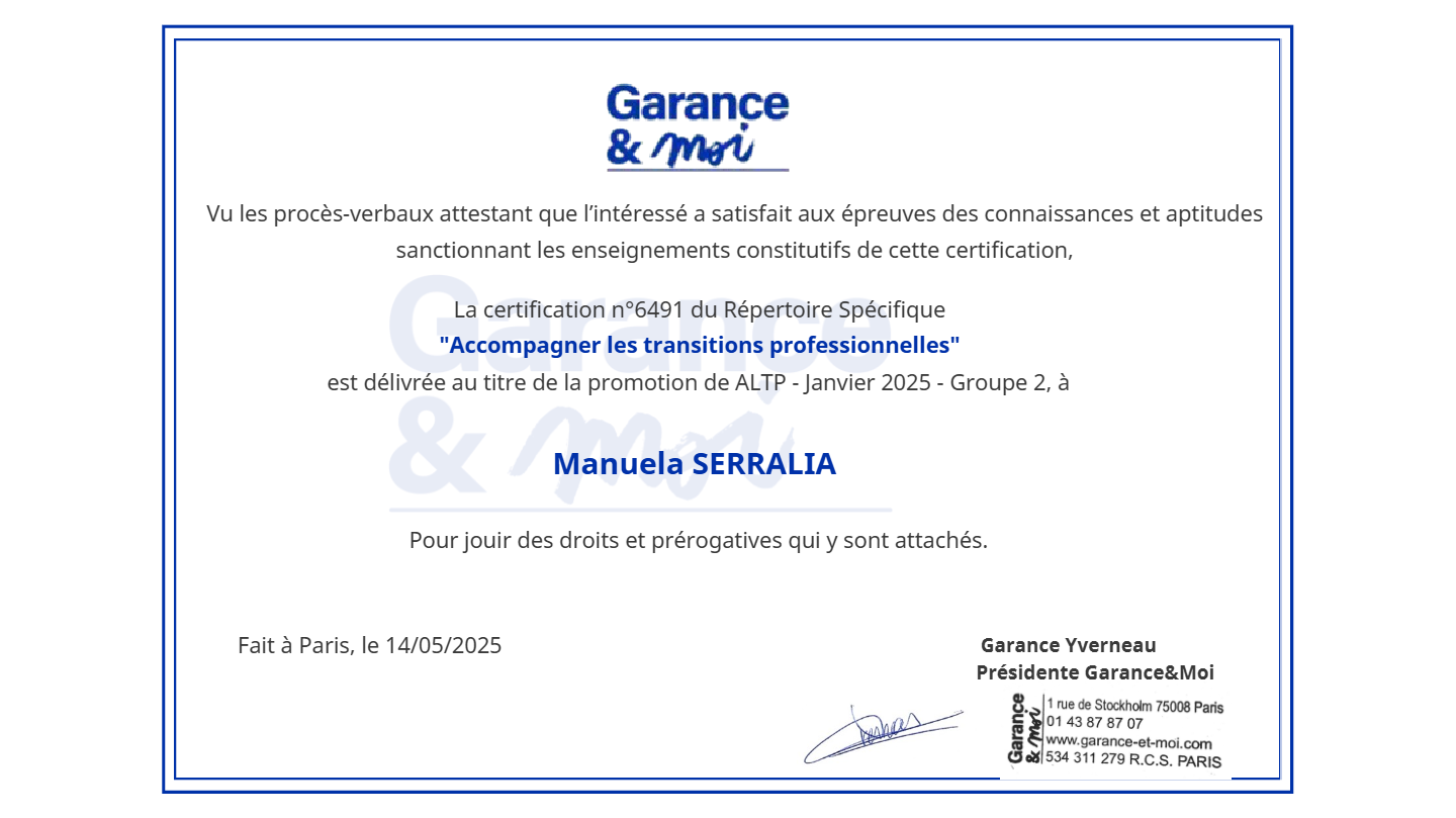 photo diplome Plénitude MsConseil 