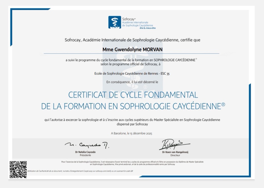 photo diplome Gwendolyne MORVAN