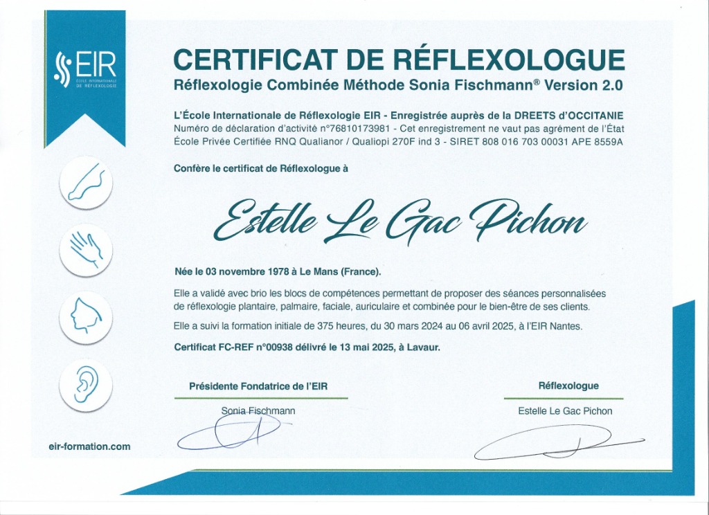 photo diplome Estelle Le Gac Pichon