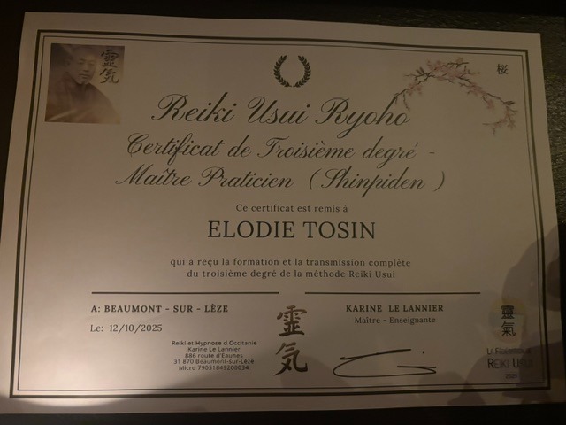 photo diplome Elodie Tosin